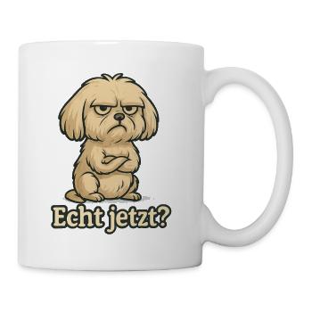 Echt jetzt? – Genervter Malteser - Tasse - Weiß - Rechts