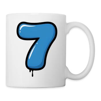 Blauer Ballon Die Sieben - Tasse - Weiß - Rechts