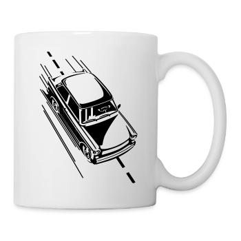 Trabi 601 auf Tour (Farbe änderbar) - Tasse - Weiß - Rechts