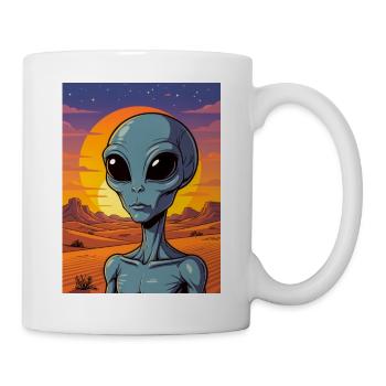 Grey Encounter – Das Gesicht des Unbekannten - Tasse - Weiß - Rechts