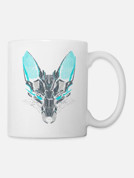 Mecha-Fuchs - Tasse - Weiß