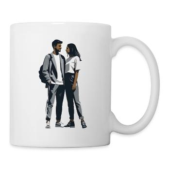 Couple d’amoureux - Logo Cool Silhouette - Mug blanc - blanc - Droite