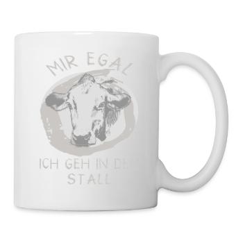 Kuh Spruch Stall Humor - Tasse - Weiß - Rechts