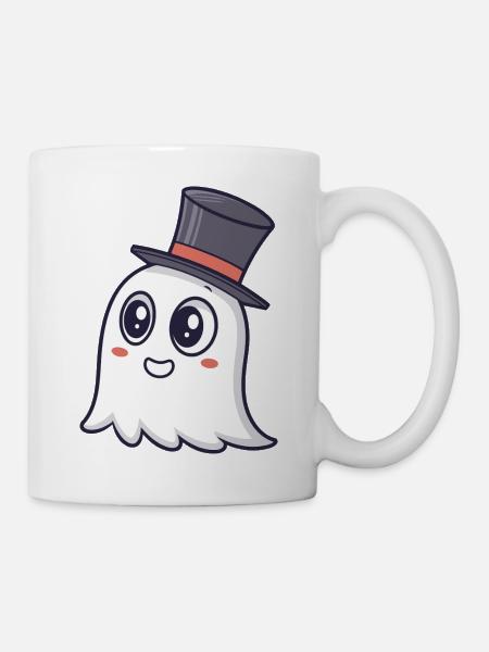 Schicker Ghost Zylinder - Tasse - Weiß