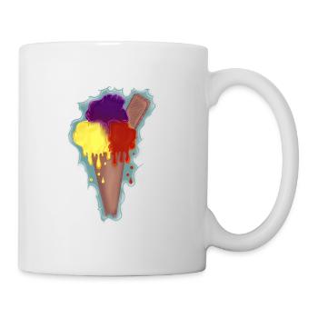 Glace arc-en-ciel - Mug blanc - blanc - Droite