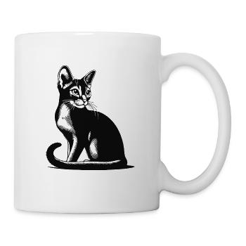 Design élégant de chat abyssin pour les fans de chats - Mug blanc - blanc - Droite