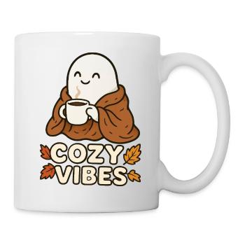 Cozy Vibes Ghost with Mug - Tasse - Weiß - Rechts
