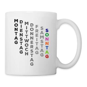 The week Sunday - colorful - Mug - white - Right