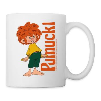 Pumuckl With Mischievous Smile And Logo - Mug - white - Right