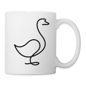 Duck or Goose Sketch – Minimalist Motif - Mug - white - Right