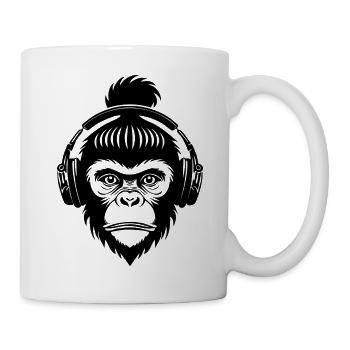 Tête de singe avec nœud haut Urban Club Chemise - Mug blanc - blanc - Droite