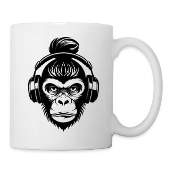 Monkey Head Skate Rhythm Beat Chemise - Mug blanc - blanc - Droite