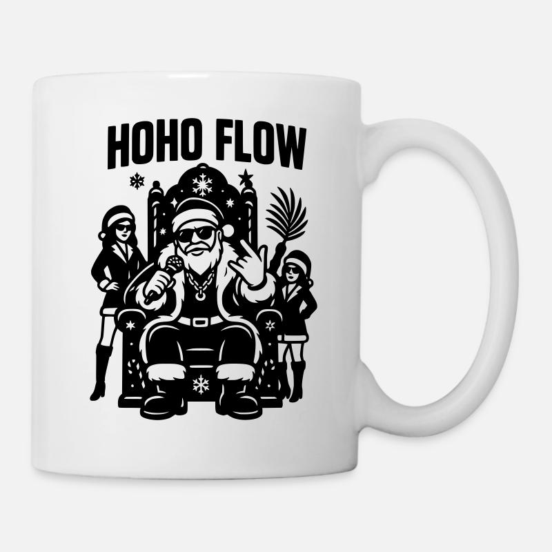 Santa Ho Ho Flow Rap - Mug blanc - blanc