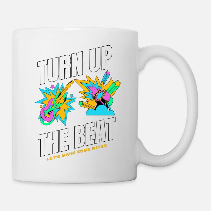 Turn Up The Beat Graphic Tee - Mug blanc - blanc