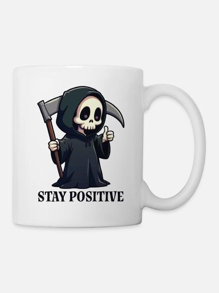 Restez positif - Mug blanc - blanc
