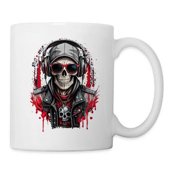 Skull Kopfhörer & Skull Rock Schwimmbrille - Tasse - Weiß - Rechts