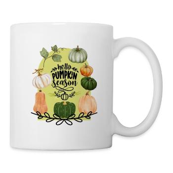 Hallo Kürbis-Saison - Tasse - Weiß - Rechts