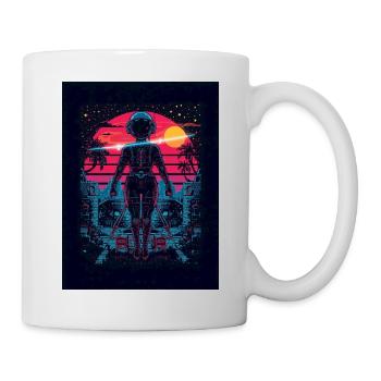 Astronaute Neon Sunset - Mug blanc - blanc - Droite