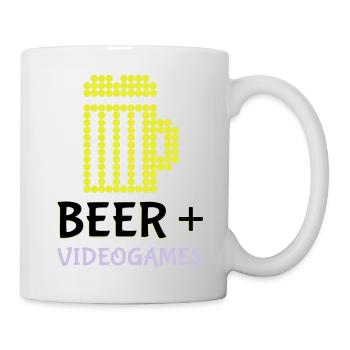 Jeux vidéo Pixel Beer - Mug blanc - blanc - Droite