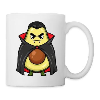 Funny Halloween Avocado Vampire Cartoon Fun - Mug - white - Right