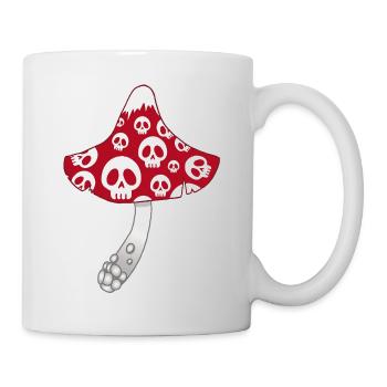 Red Mushroom with White Skulls - Mug - white - Right