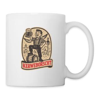 Kerweborscht – illustrierter Dialekt und Tradition - Tasse - Weiß - Rechts