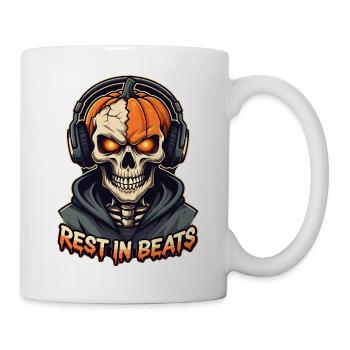 Rest in Beats Skull Hoodie - Mug - white - Right