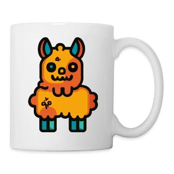 Alpaka Llama Halloween Zombie - Tasse - Weiß - Rechts