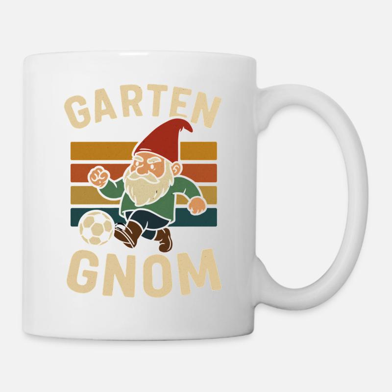 Nain de jardin coups de pied Soccer - Mug blanc - blanc