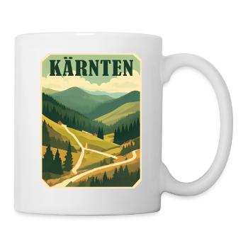 Kärnten retro Motiv - Tasse - Weiß - Rechts