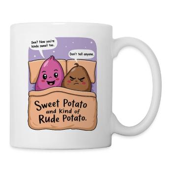 Süßkartoffel und Art of Rude Potato Duo - Tasse - Weiß - Rechts