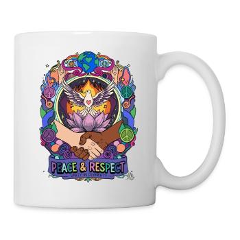 Peace and respect: unity in diversity - Mug - white - Right