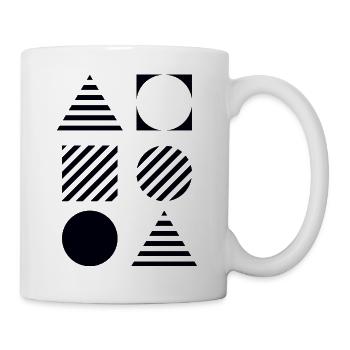 Bauhaus Geometric Triangles and Circles - Mug - white - Right