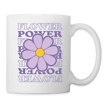 Flower-Power - Tasse - Weiß - Rechts