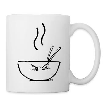 Soupe chaude NOIR - Mug blanc - blanc - Droite
