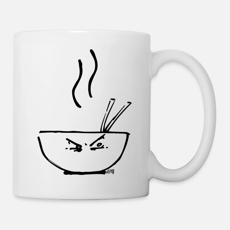 Soupe chaude NOIR - Mug blanc - blanc