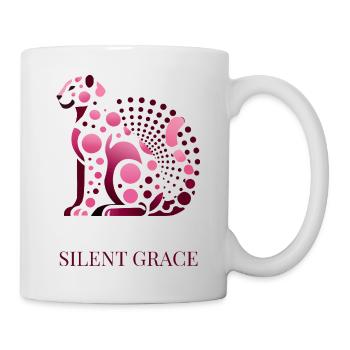 Silent Grace Chat élégant - Mug blanc - blanc - Droite
