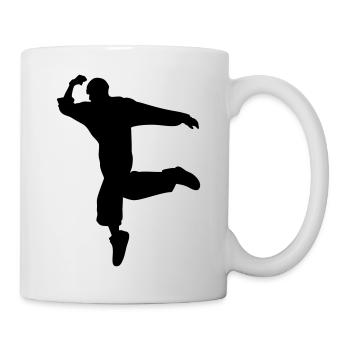B-Boy Silhouette – Breakdance Move - Mug - white - Right