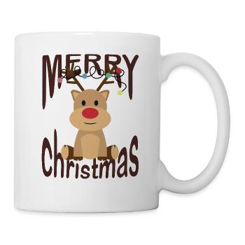 Merry Christmas Reindeer - Mug - white - Right