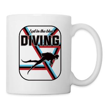 Tauchen Design – La plongée, perdue dans le bleu - Mug blanc - blanc - Droite