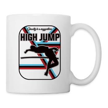 Conception du saut en hauteur – Survolez vos limites - Mug blanc - blanc - Droite