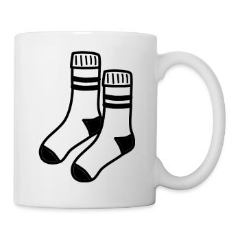 Weiße Socken - Tasse - Weiß - Rechts