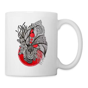 Plante de la ligne des orbes rouges - Mug blanc - blanc - Droite