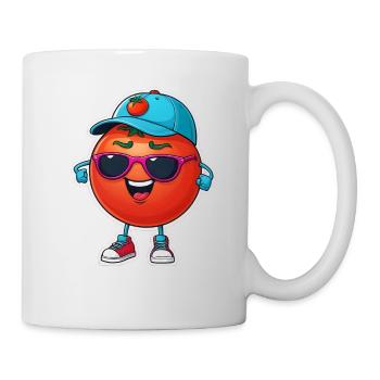 Tomato with cap and sunglasses - Mug - white - Right