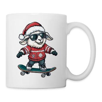 Mouton Noël Drôle - Mug blanc - blanc - Droite