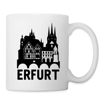 Erfurt Landmark Silhouette - Mug - white - Right