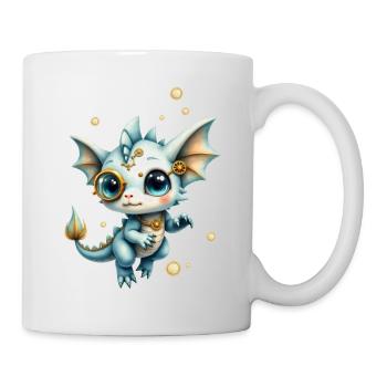 Steampunk Dragon with Magnifying Glass - Mug - white - Right