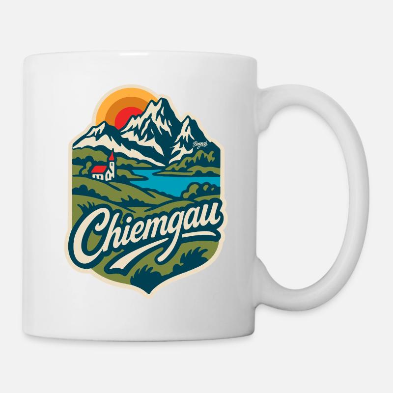 Chiemgau Paysage alpin Bavière - Mug blanc - blanc