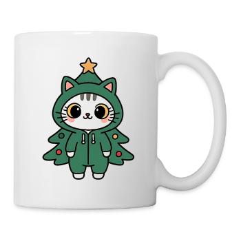 Kätzchen Tannenbaum Kostüm - Tasse - Weiß - Rechts