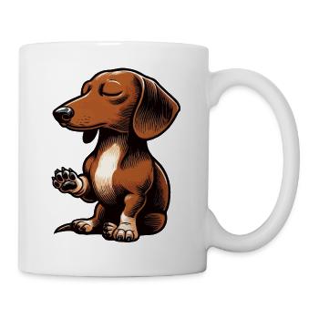 Dackel Dackelbesitzer Dackelliebhaber Dachshund - Tasse - Weiß - Rechts